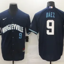 Chicago Cubs Javier Baez Baseball JERSEY dark blue