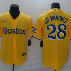 Boston Red Sox J.D. Martinez Baseball JERSEY yellow