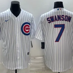 Chicago Cubs Dansby Swanson Baseball JERSEY white