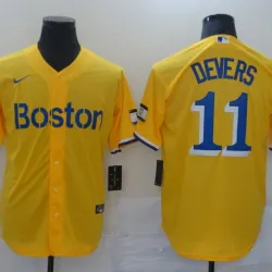 Boston Red Sox Rafael Devers Baseball JERSEY yellow