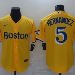 Boston Red Sox Enrique Hernandez Baseball JERSEY yellow