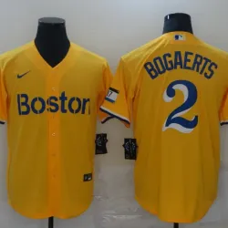 Boston Red Sox Xander Bogaerts Baseball JERSEY yellow
