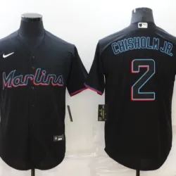 Miami Marlins Jazz Chisholm Jr.  Baseball JERSEY black