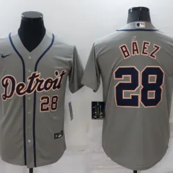 Javier Baez Detroit Tigers Baseball JERSEY gray