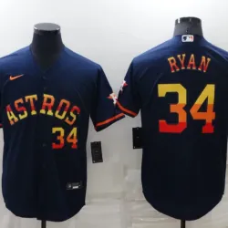 Houston Astros Nolan Ryan Baseball JERSEY navy