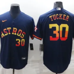 Houston Astros Kyle Tucker Baseball JERSEY navy