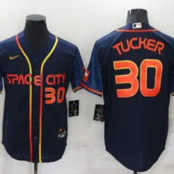 Houston Astros Kyle Tucker Baseball JERSEY navy