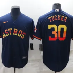 Houston Astros Kyle Tucker Baseball JERSEY navy
