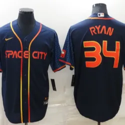 Houston Astros Nolan Ryan Baseball JERSEY navy