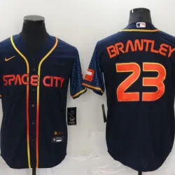 Houston Astros Michael Brantley Baseball JERSEY navy