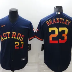 Houston Astros Michael Brantley Baseball JERSEY navy