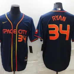 Houston Astros Nolan Ryan Baseball JERSEY navy