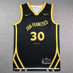 Golden State Warriors Stephen Curry basketball jersey black