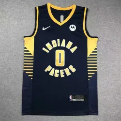 Vintage INDIANA PACERS #0 Tyrese Haliburton basketball jersey navy