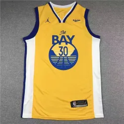 Golden State Warriors Stephen Curry basketball jersey yellow