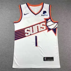 devin booker #1 Phoenix Suns basketball jersey white