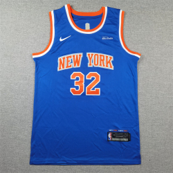 New York Knicks Karl-Anthony Towns basketball jersey Blue