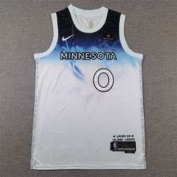 Minnesota Timberwolves#0 Donte Divincenzo basketball jersey white