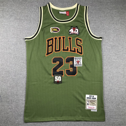 Chicago Bulls Michael Jordan basketball jersey green