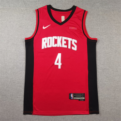 Vintage Houston Rockets #4 Jalen Green basketball jersey red