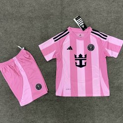 Kid Size Inter Miami CF 2025/26 home football shirt shorts set