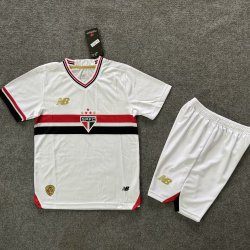 Kid Size São Paulo FC 2025/26 home football shirt shorts set