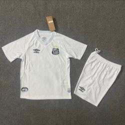Kid Size Santos FC 2025/26 home football shirt shorts set