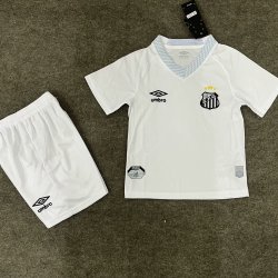 Kid Size Santos FC 2025/26 home football shirt shorts set