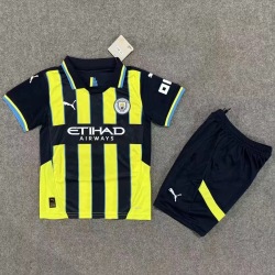 Kid Size Manchester City F.C. 2024/25 away football shirt shorts set