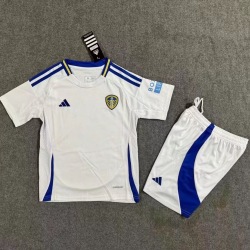 Kid Size Leeds United F.C. 2024/25 home football shirt shorts set