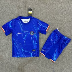 Kid Size Chelsea F.C. 2024/25 home football shirt shorts set