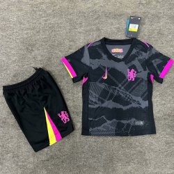 Kid Size Chelsea F.C. 2024/25 away football shirt shorts set