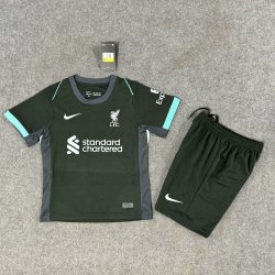 Kid Size Liverpool Football Club 2024/25 away football shirt shorts set