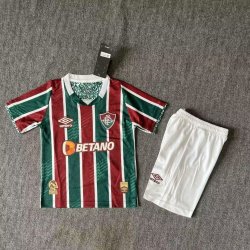Kid Size Fluminense Football Club 2024/25 away football shirt shorts set