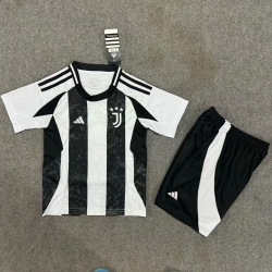 Kid Size Juventus F.C. 2024/25 home football shirt shorts set