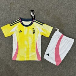 Kid Size Juventus F.C. 2024/25 away football shirt shorts set