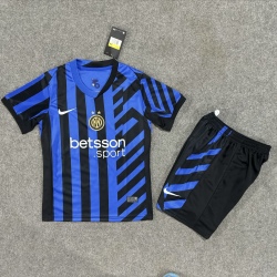Kid Size F.C. Internazionale Milano 2024/25 home football shirt shorts set