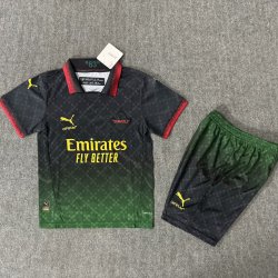 Kid Size A.C. Milan 2024/25 away football shirt shorts set
