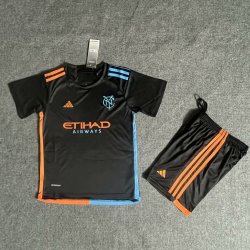 Kid Size New York City FC 2024/25 away football shirt shorts set