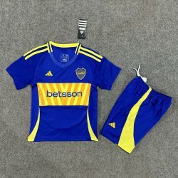 Kid Size Boca Juniors 2024/25 home football shirt shorts set