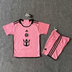 Kid Size Inter Miami CF 2024/25 home football shirt shorts set