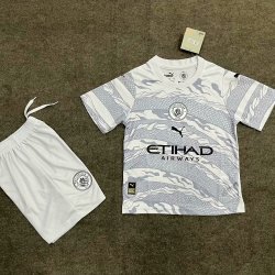 Kid Size Manchester City F.C. 2024/25 football shirt shorts set