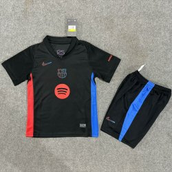 Kid Size FC Barcelona 2024/25 away football shirt shorts set