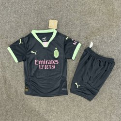 Kid Size A.C. Milan 2024/25 away football shirt shorts set