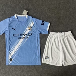 Adult Size Manchester City F.C. 2025/26 home football shirt shorts set
