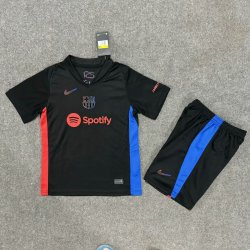 Kid Size FC Barcelona 2024/25 away football shirt shorts set