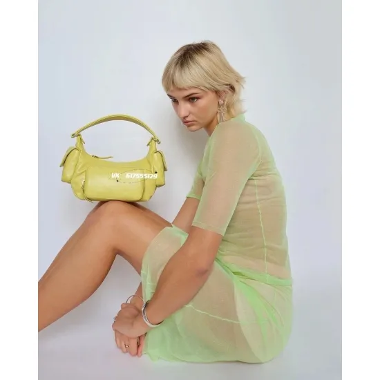Nappa Leather Pocket Bag  Yellow