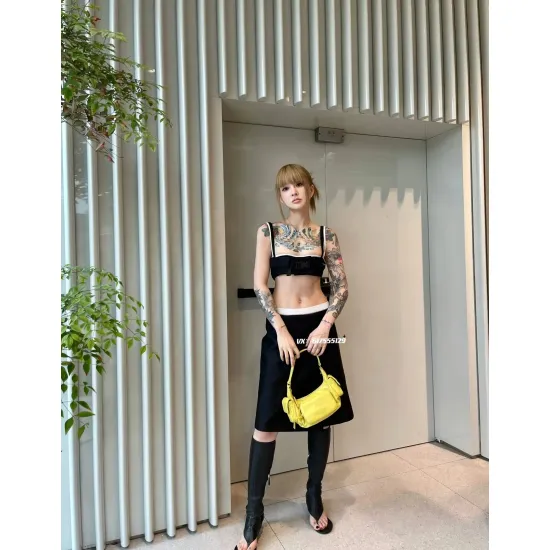 Nappa Leather Pocket Bag Yellow Nappa Leather Pocket Bag Yellow