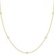 PAVOI 14K Gold Plated Station Necklace | Simulated Diamond BTY Necklace | Womens CZ Chain Necklace | Layering Necklaces