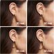 PAVOI 14K Gold Plated Lightweight Chunky Open Hoops for Women | Trendy Gold Hoop Earrings